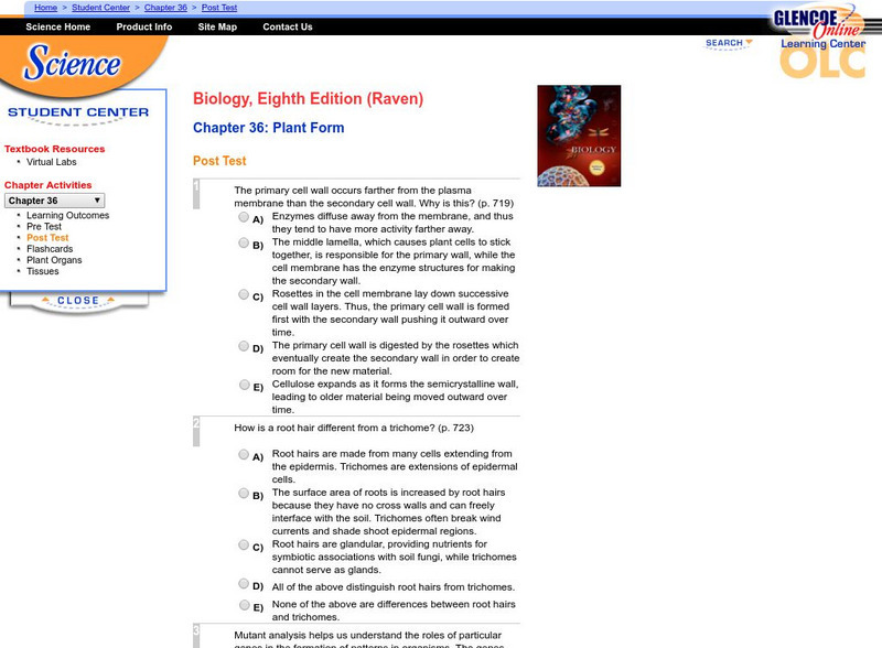 Mc Graw Hill: Plant Form Unknown Type