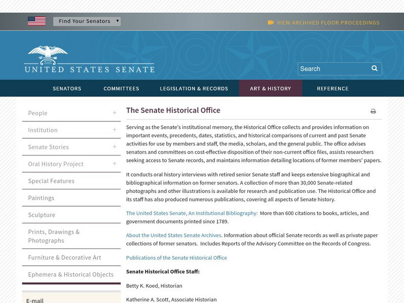 Explore the Senate's Past Activity Explore the Senate's Past Activity
