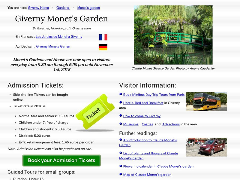 Claude Monet's Garden at Giverny Website Claude Monet's Garden at Giverny Website