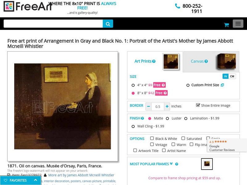 Olga's Gallery: Whistler's Arrangement in Black & Grey Graphic