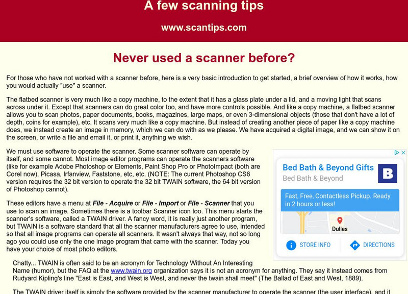 Scantips: Never Used a Scanner Before? Article