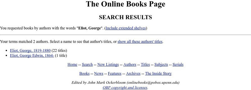 Digital Library Project: The Online Books Page eBook Digital Library Project: The Online Books Page eBook