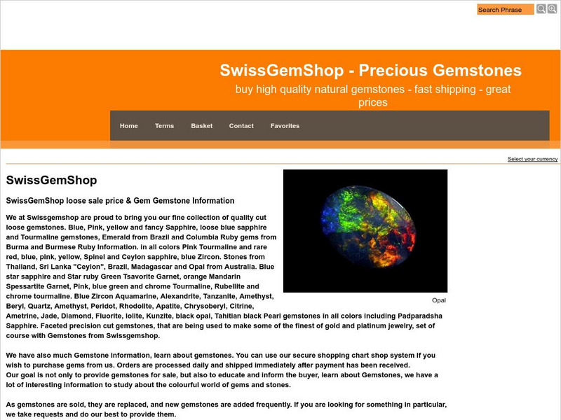 Swiss Gem Shop: Ruby Website Swiss Gem Shop: Ruby Website