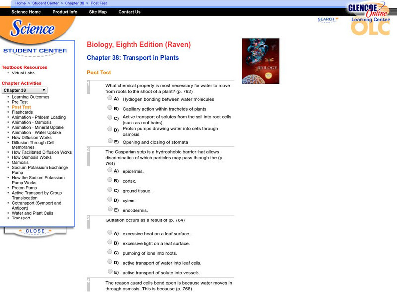 Mc Graw Hill: Transport in Plants Unit Plan Mc Graw Hill: Transport in Plants Unit Plan