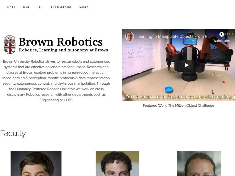 Brown Robotics: Robotics, Learning, and Autonomy at Brown Website Brown Robotics: Robotics, Learning, and Autonomy at Brown Website