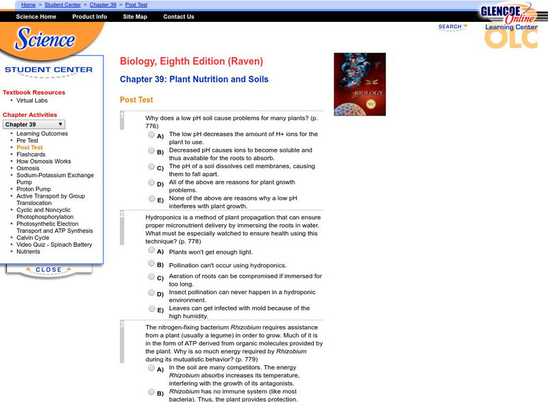 Mc Graw Hill: Plant Nutrition and Soils Unknown Type