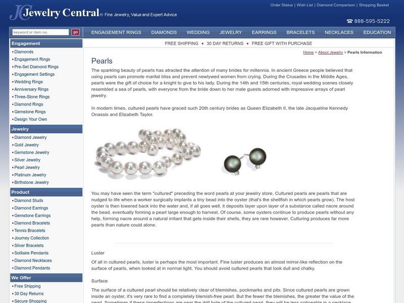 Jewelry Central: Pearls Handout Jewelry Central: Pearls Handout