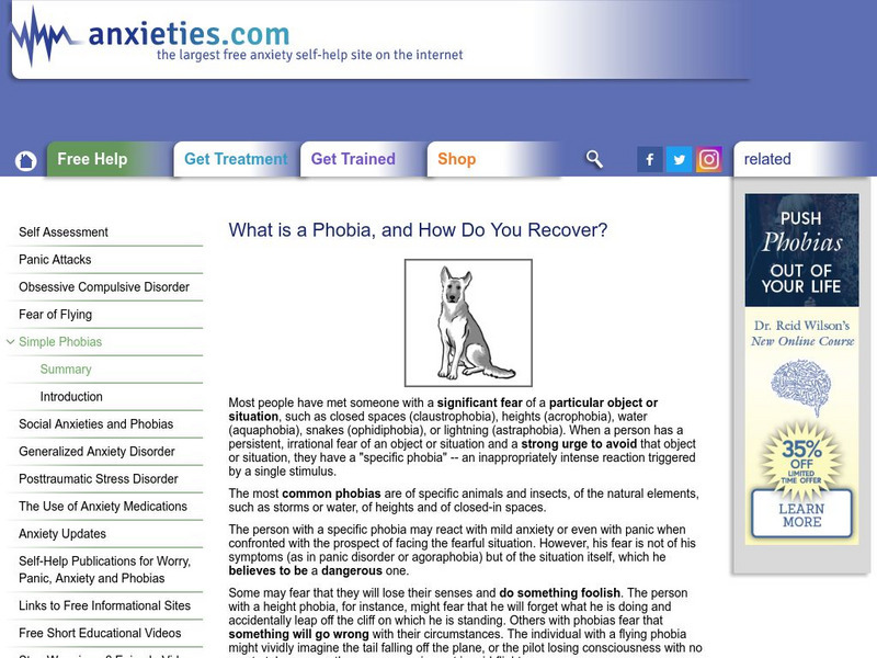 Simple Phobias Article Simple Phobias Article