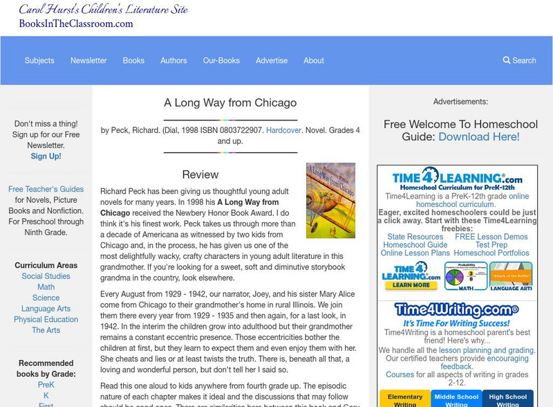 Carol Hurst's Children's Literature Site: A Long Way From Chicago Website