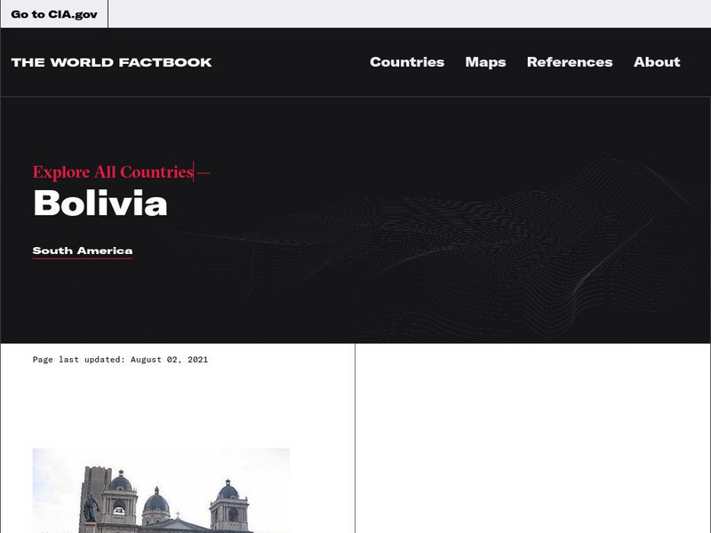 Cia: World Factbook: Bolivia Handout Cia: World Factbook: Bolivia Handout