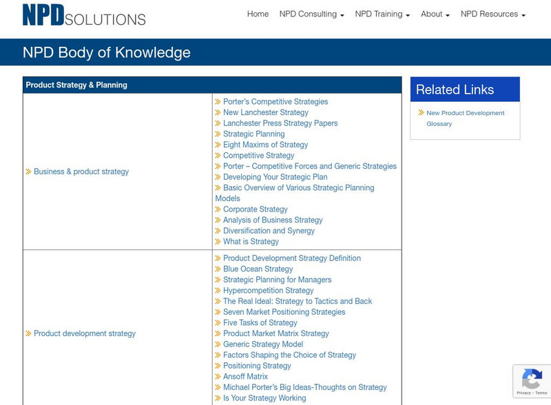 Drm: New Product Development Body of Knowledge Website Drm: New Product Development Body of Knowledge Website