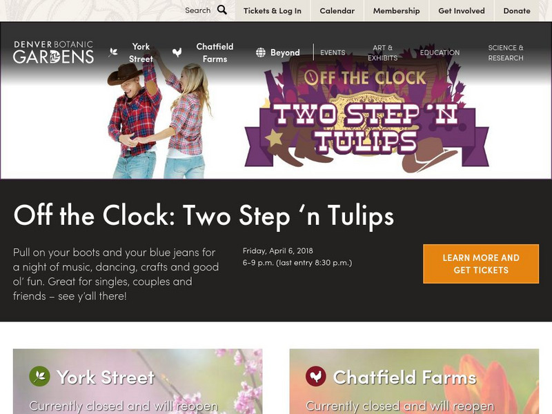 Denver Botanic Gardens Website Denver Botanic Gardens Website