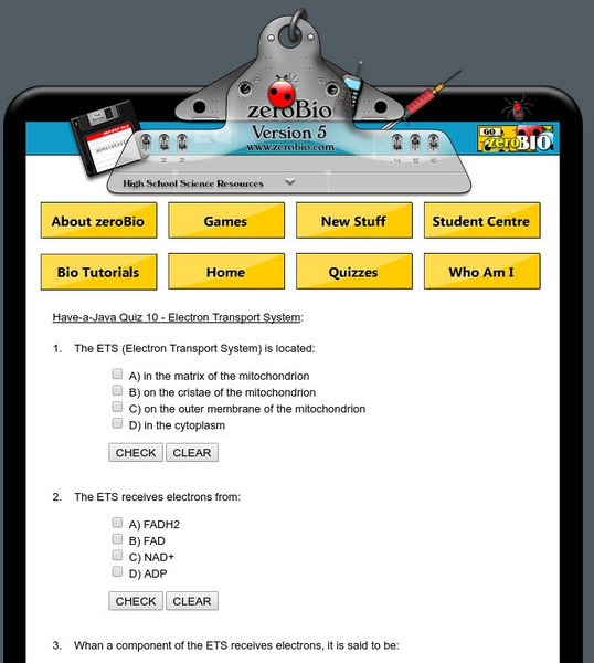 Med City Hospital: Electron Transport System Quiz Unknown Type