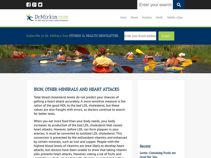 Dr mirkin.com: Iron, Other Minerals and Heart Attacks Handout Dr mirkin.com: Iron, Other Minerals and Heart Attacks Handout