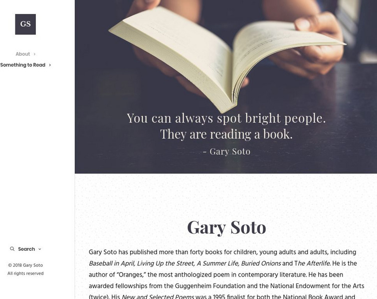 Official Site of Gary Soto Activity Official Site of Gary Soto Activity