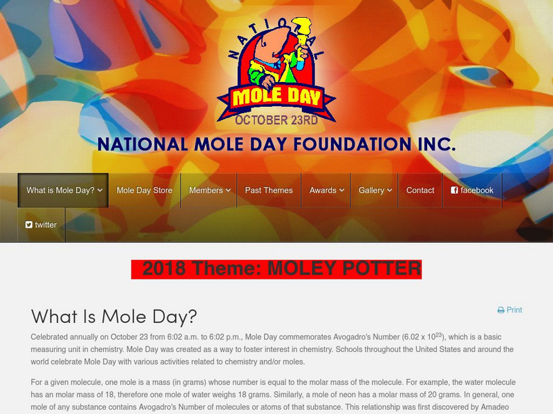 National Mole Day Foundation: Mole Day Website National Mole Day Foundation: Mole Day Website