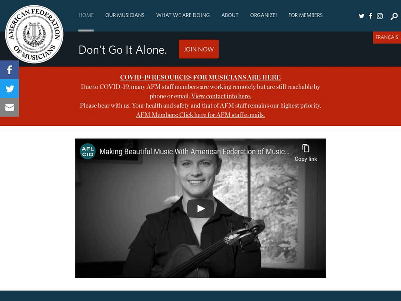 The American Federation of Musicians Website The American Federation of Musicians Website