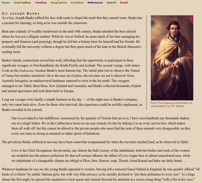 Rocky Road: The Life of Joseph Banks Handout Rocky Road: The Life of Joseph Banks Handout