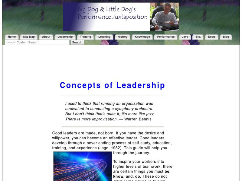 Big Dog, Little Dog: Concepts of Leadership Website Big Dog, Little Dog: Concepts of Leadership Website