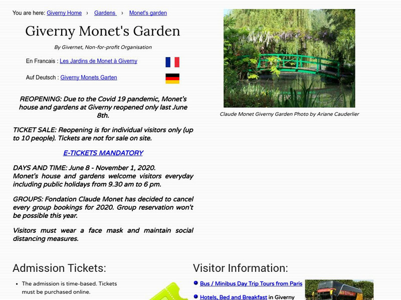 Claude Monet's Garden at Giverny Website Claude Monet's Garden at Giverny Website