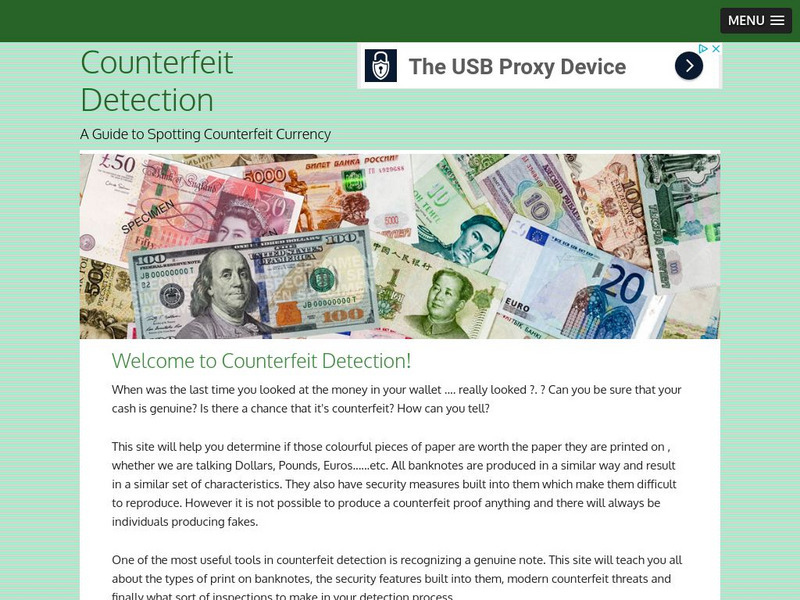 Indigo Image: Counterfeit Detection Activity Indigo Image: Counterfeit Detection Activity