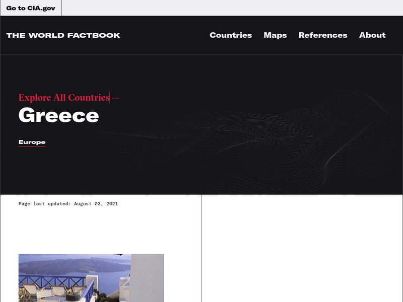 Cia: World Factbook: Greece Handout Cia: World Factbook: Greece Handout