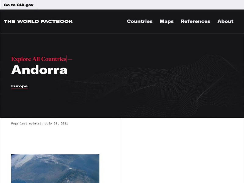 Cia: World Factbook: Andorra Handout Cia: World Factbook: Andorra Handout