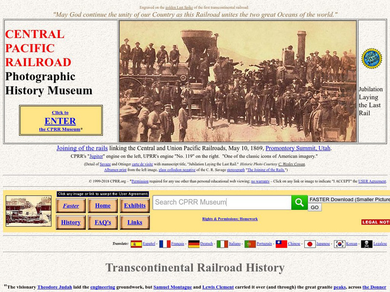 The Central Pacific Railroad Photographic History Museum Website The Central Pacific Railroad Photographic History Museum Website
