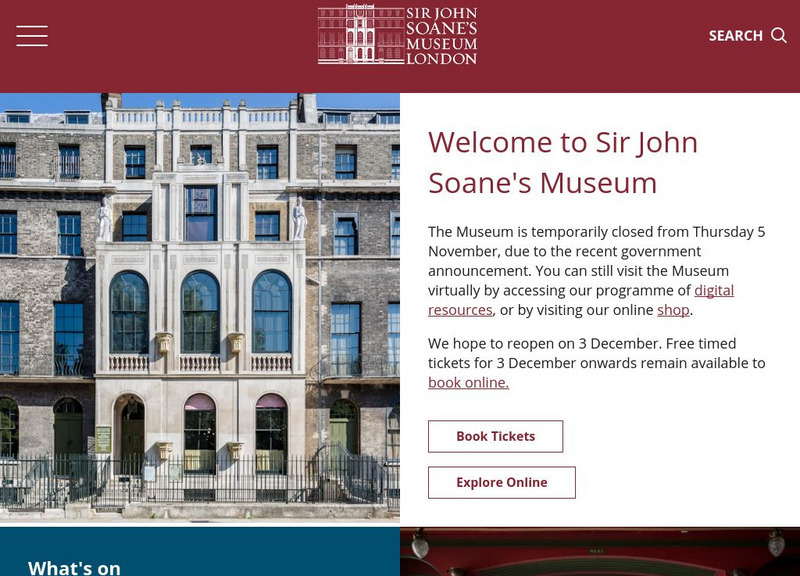 Sir John Soane's Museum Website Sir John Soane's Museum Website