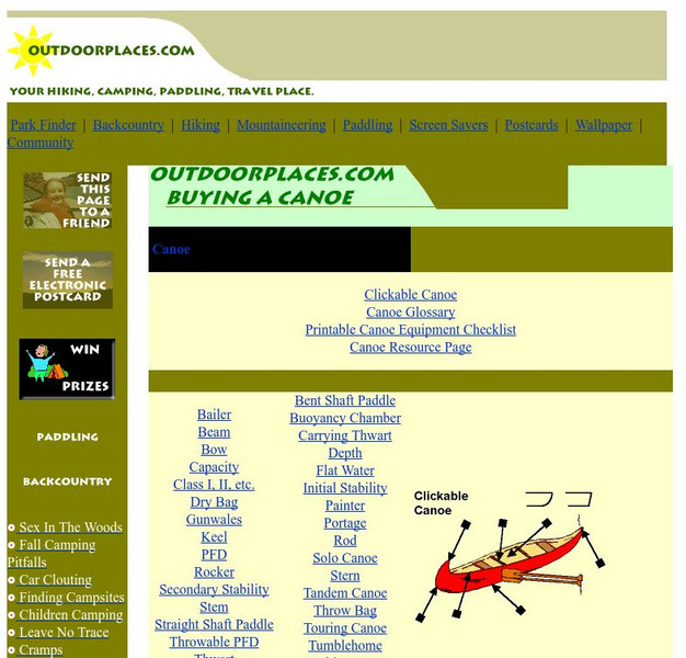 Canoe Glossary and Clickable Canoe Handout