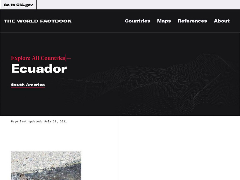 Cia: World Factbook: Ecuador Handout Cia: World Factbook: Ecuador Handout