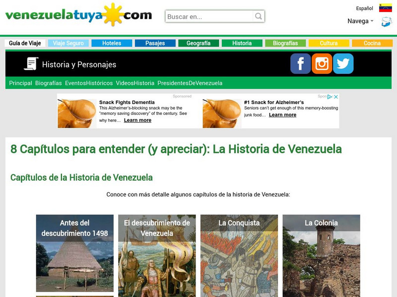 8 Capitulos Para Entender La Historia De Venezuela Activity