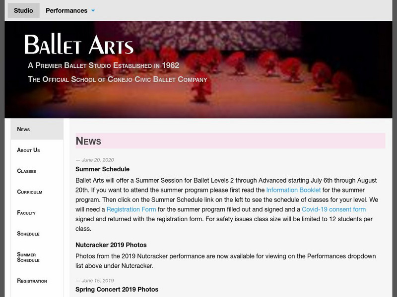 Ballet Arts School of Dance Website Ballet Arts School of Dance Website