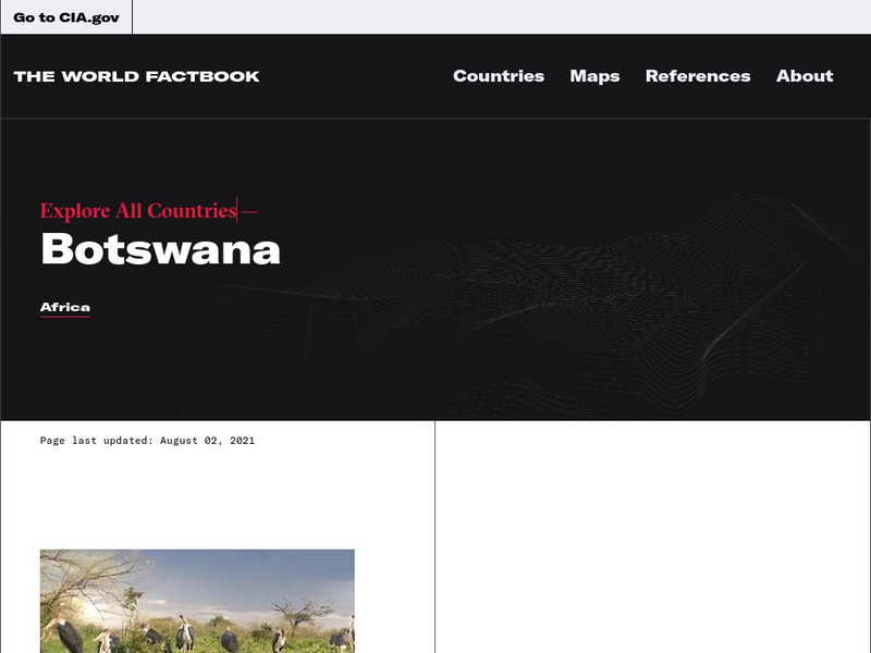 Cia: World Factbook: Botswana Handout Cia: World Factbook: Botswana Handout