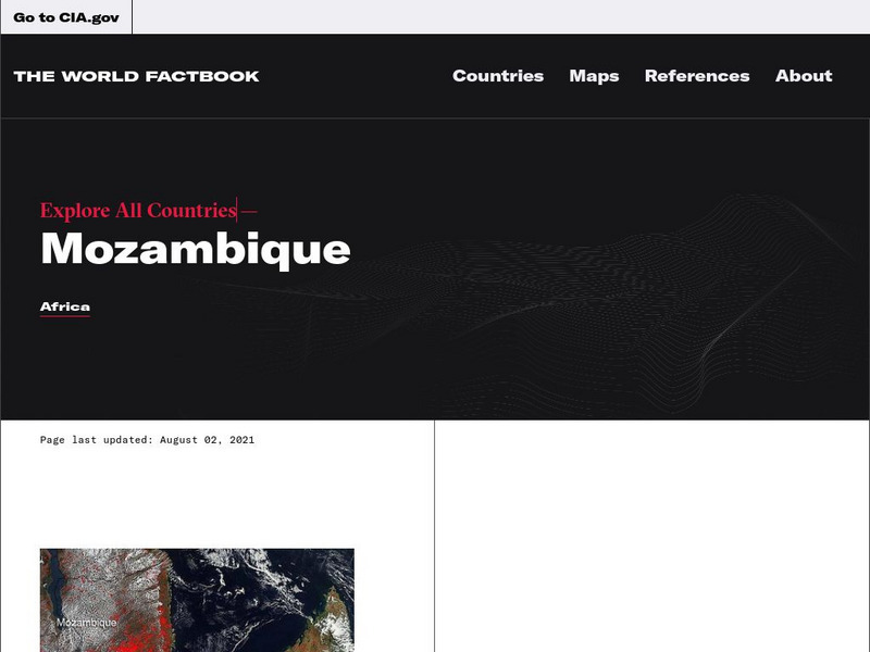 Cia: World Factbook: Mozambique Handout Cia: World Factbook: Mozambique Handout
