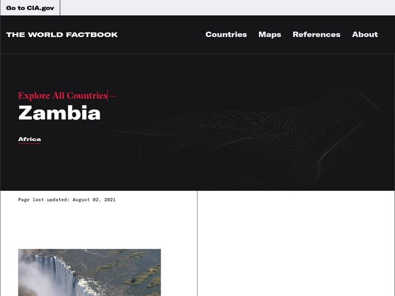Cia: World Factbook: Zambia Handout Cia: World Factbook: Zambia Handout