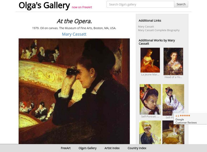 Olga's Gallery: Mary Cassatt at the Opera Graphic