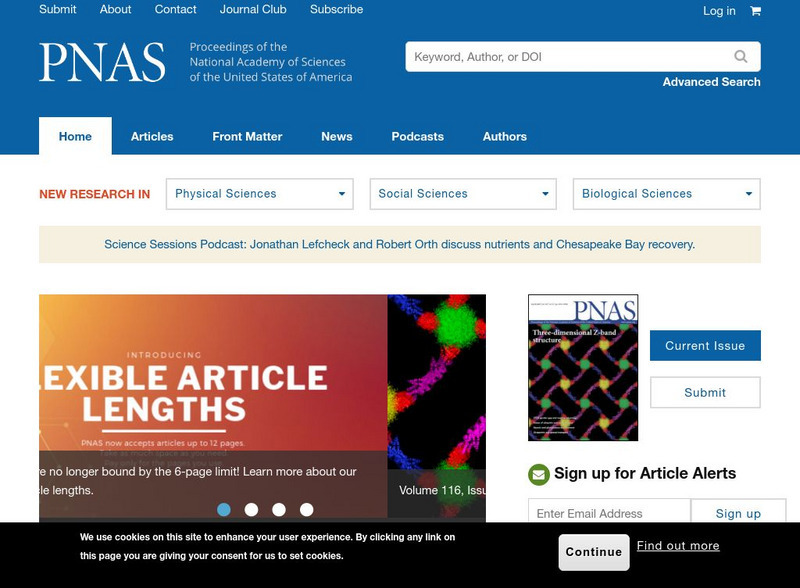 Proceedings of the National Academy of Sciences Website Proceedings of the National Academy of Sciences Website