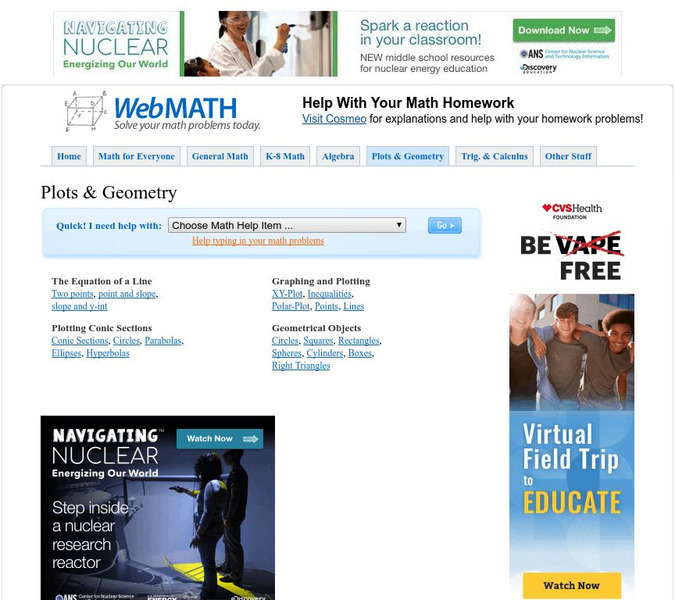 Discovery Education: Web Math: Plots and Geometry Website Discovery Education: Web Math: Plots and Geometry Website