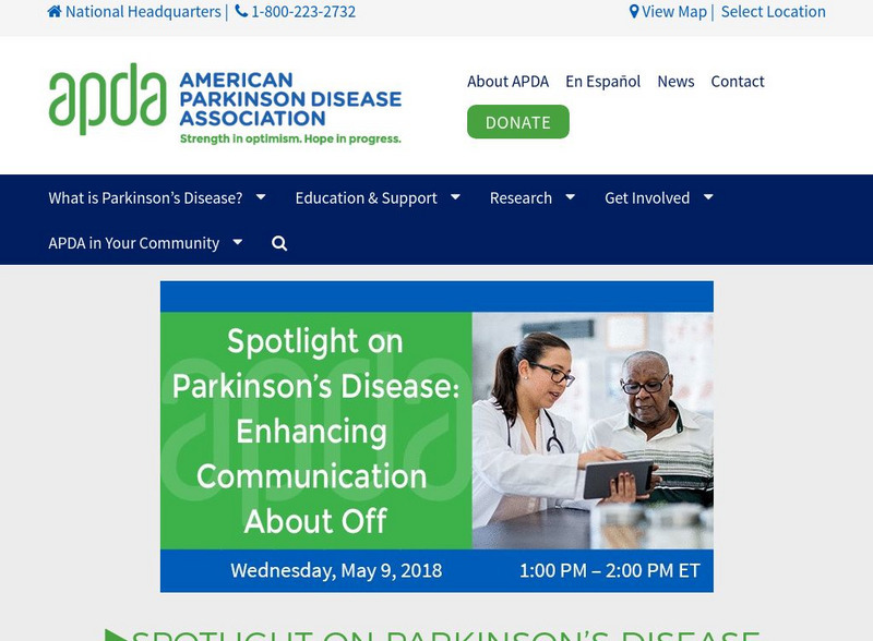 American Parkinson Disease Association Website