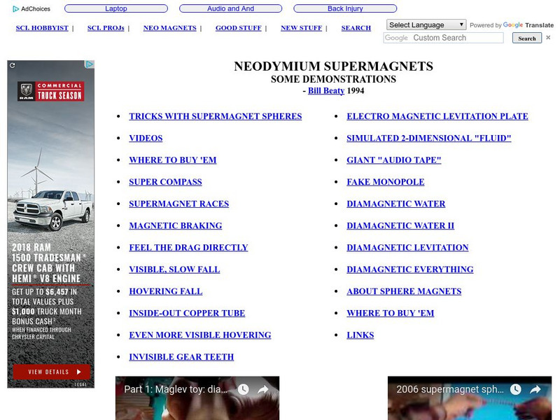 Science Hobbyist: Neodymium Supermagnets Website Science Hobbyist: Neodymium Supermagnets Website