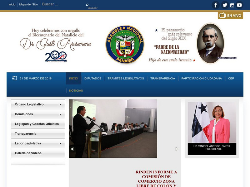Asamblea Legislativa De Panama Website