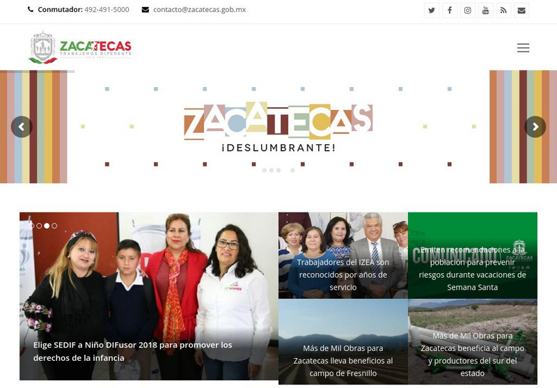 Gobierno Del Estado De Zacatecas Website