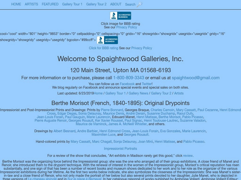 Spaightwood Galleries: Berthe Morisot Handout