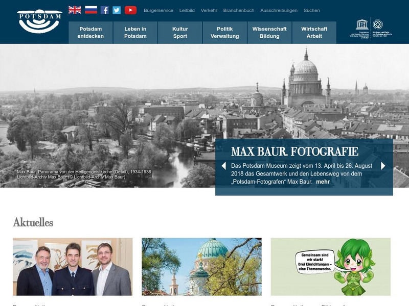 Willkommen in Potsdam Website Willkommen in Potsdam Website
