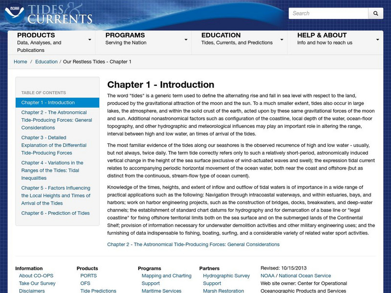 Noaa: Our Restless Tides Website Noaa: Our Restless Tides Website