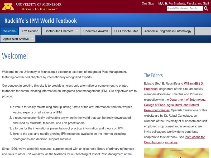 University of Minnisota: Radcliffe's Ipm World Textbook Website University of Minnisota: Radcliffe's Ipm World Textbook Website
