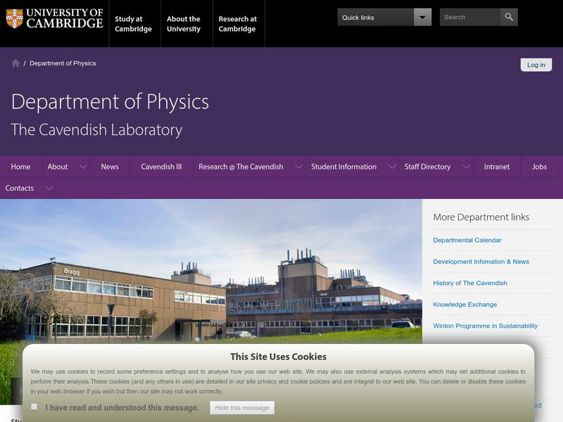 University of Cambridge: Cavendish Laboratory Website