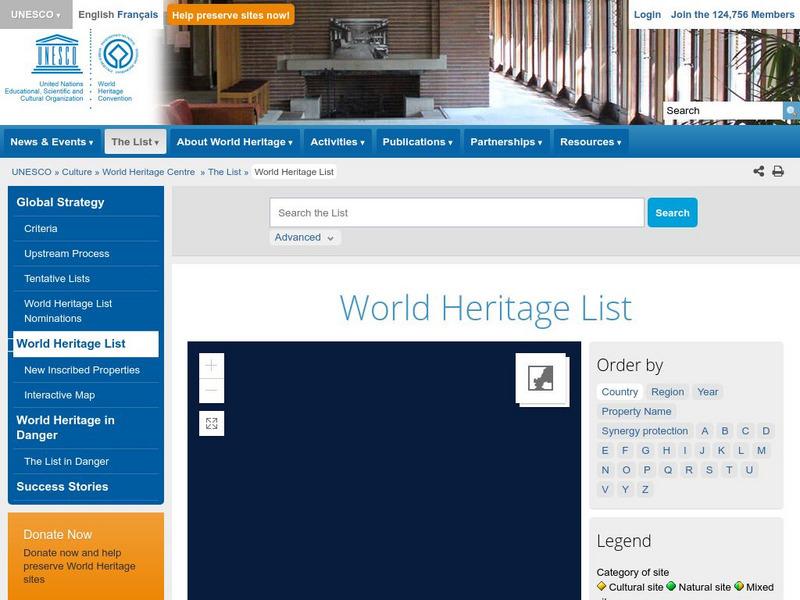 Unesco: World Heritage List Website Unesco: World Heritage List Website