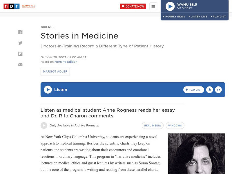 Npr: Stories in Medicine Audio Npr: Stories in Medicine Audio